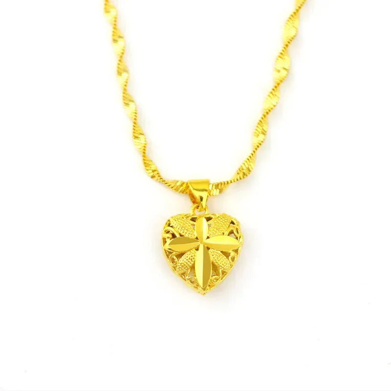 Gold Aura Heart Necklace