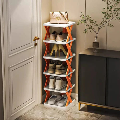 5 Layer Shoe Rack Organizer with X-Shape Design