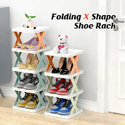 5 Layer Shoe Rack Organizer with X-Shape Design