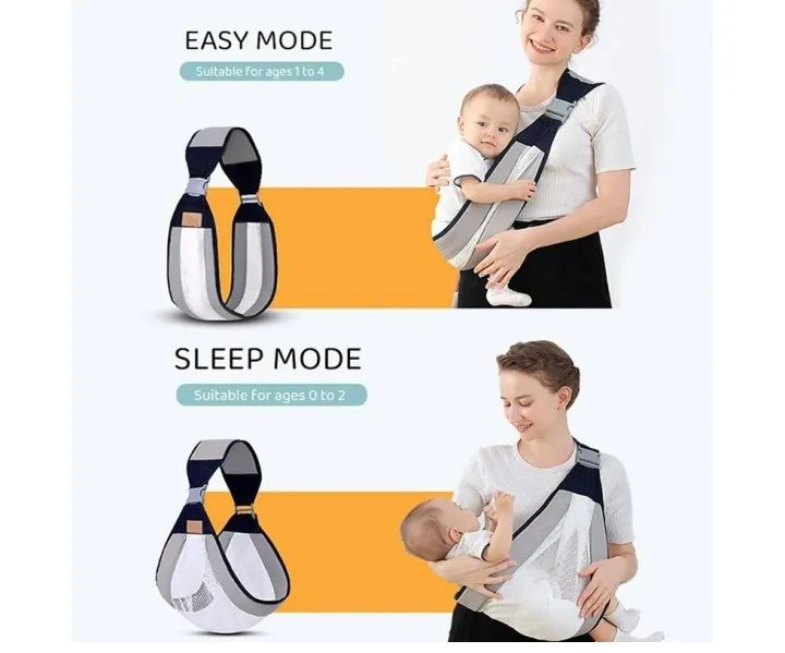 🤱 Adjustable Newborn Baby Carrier Sling – Breathable Wrap with Shoulder Support for Comfortable Feeding