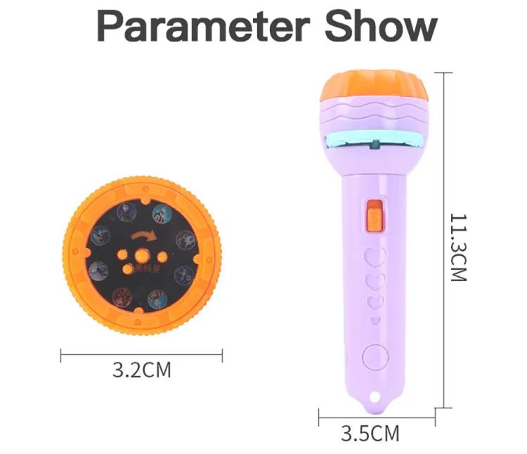 Kids Flashlight Projector Toy – 8-Image Story Torch Lamp for Fun Learning & Bedtime Play