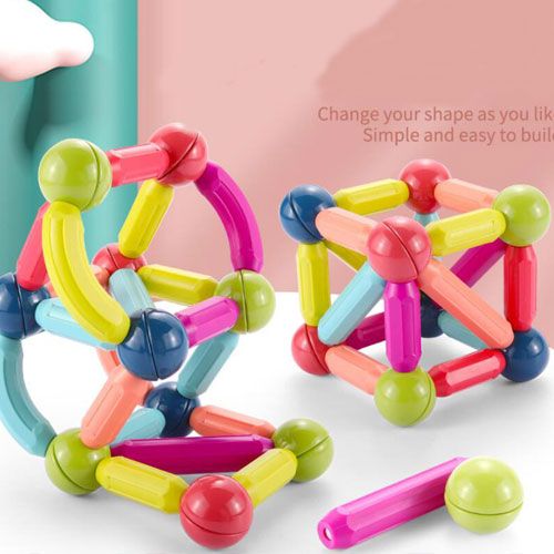 🧲 Magnetic Bar Blocks (25 Pieces) – Creative Construction Set for Smart Kids