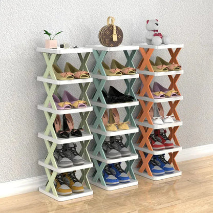 5 Layer Shoe Rack Organizer with X-Shape Design